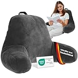 ELONEO Rückenkissen, Lesekissen für Bett und Sofa mit Armlehnen – Ideal...