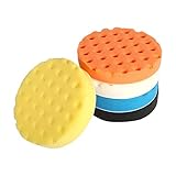 NIZUUONE 5 PCs Politur Puffer Pad Set Auto Wachs Applikatorpolster 3-7 Zoll...
