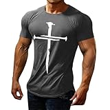 Yowablo T-Shirt Herren Herren Sommer Casual Print T-Shirt Bluse Rundhals...