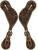 Doqn Western-Sporenriemen aus Leder für Cowboy, Herren- und...