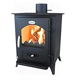 EEK A+ Kaminofen Holz Verso 1 Holzofen 7,5 kW Kamin Ofen Dauerbrandofen...