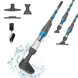 PoolyPoly 3 en 1 Poolsauger Kabellos mit Akku, Pool Handsauger Bodensauger,...