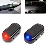 Alarmanlage Auto,2 Stück Solar Power Dummy Auto Alarm Licht Simulieren...