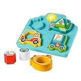 FISHER-PRICE Fahrzeugpuzzle Formen und Geräusche - Formensortierspielzeug...