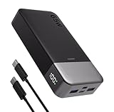 JUOVI Power Bank 65W 20000mAh Laptop Tragbarer Ladegerät, PD QC...