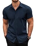 COOFANDY Sommerhemd Herren Kurzarm Business Hemd Herren Kurzarm...