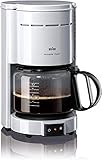 Braun Kaffeemaschine KF 47 WH - Filterkaffeemaschine mit Glaskanne für...