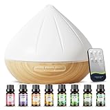 Aroma Diffuser für Ätherische Öle, 500ml Diffusor mit 8x10ml Ätherische...