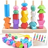 Funmo Montessori Spielzeug ab 2 3 4 5 Jahre,Holz Sortier- & Stapelspielzeug...