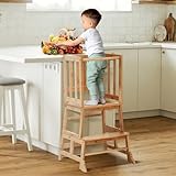 COSYLAND Lernturm ab 18 Monaten - Lernstuhl für Kinder aus Bambus - mit...