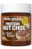 Body Attack Protein Nut Choc, Creamy Hazelnut, 250 g, Nuss-Nougat-Creme mit...