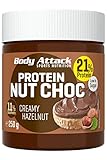 Body Attack Protein Nut Choc, Creamy Hazelnut, 250 g, Nuss-Nougat-Creme mit...