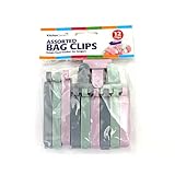 12 Stück Verschlussklemme, Clips für Tüten, Verschlussclips,...