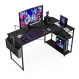 BEXEVUE L-förmiger Schreibtisch – 120x70 cm Gaming Tisch mit...
