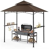 GVDV Grillpavillon 2,4 x 1,5 m – Wetterfeste Grillüberdachung mit...