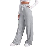 Generisch Jogginghosen Damen, Joggoinghosen Damen - Weite Sporthosen Lang...