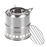 Hobo Kocher Camping Outdoor Ofen, holzofen stove aus Edelstahl mit...