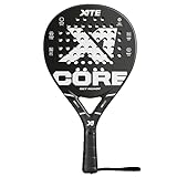 X1TE Padel Racket Core Schwarz, Leichter 360 Gramm Padelschläger, Runde...