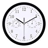 Nybhyjka Wetterfeste Outdoor-Uhr, Außenuhren Wetterfest Mit Thermometer...