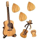 Lithyc Holz-Plektrumbox FüR Akustikgitarre - Holz Gitarren Plektren...