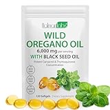 Oreganoöl 120 Softgels – 2-in-1 6000 mg Oreganoöl mit Schwarzsamenöl...