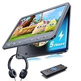 10,5 Zoll Auto DVD Player mit 5 Stunden Akuu, HDMI-Eingang, Kopfhörer,...