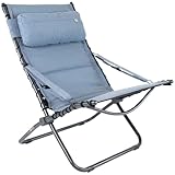 Crespo Tex-Comfort Campingstuhl, Aluminium, Blau, 89x53 cm