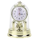 Kaminuhren Europäische Retro-Stil Wohnzimmer Uhr Antik Silent Tischuhr...