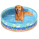 Kinder-Planschbecken – nicht aufblasbares PVC-Faltbecken für Kinder –...