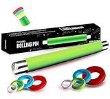 XXL Teigroller Silikon 45 cm - Nudelholz Antihaft - BPA freie Fondant Rolle...