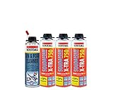 Soudal Kombi Set 3 x Soudafoam B2 X-TRA750 500ml Pistolenschaum Verfüllung...