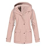 Flodxo Wasserdichte Jacke für Damen, Regenmantel, Winter, Übergröße,...