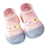 DIKACA Schuhe Baumwolle Frühling Herbst Babysocken mit Anti rutsch sohle...
