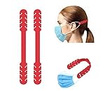 TBOC Verstellbare Maskenverlängerung - [Pack 2 Einheiten] Ohrhaken [Rot]...