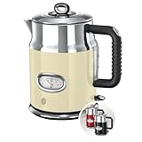 Russell Hobbs Wasserkocher [1,7l, 2400W] Retro Creme und polierter...