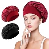 Schlafhaube Seide, Nachtmütze Haarhaube, Silk Bonnet Sleep Cap,...