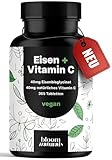 Eisen hochdosiert mit Vitamin C- 365 Tabletten -...