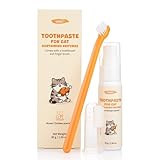 UNEK Zahnpflege-Set für Katzen – Enzymatische Zahnpasta 30 g mit...