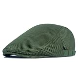 HIQIU Unisex Schirmmütze Baskenmütze Herren Atmungsaktiv Mesh, Flatcap...