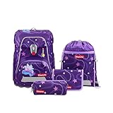 Step by Step Schulranzen-Set FIT „Pegasusu Emily“ 5-teilig, lila,...