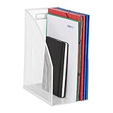 Relaxdays Stehsammler Metall, DIN A4, stabiler Stehordner, Mesh Design,...