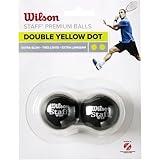 Wilson Squash-Ball, 2 Stück, Extra langsam, Wettkampf, Doppelter gelber...