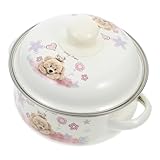 Homoyoyo Emaillierter Vintage Suppentopf mit Deckel Dicker Emaillierter...