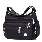 Nylon Shoulder Bag, Multi Pocket Larger Capacity Handbag, Casual Crossbody...