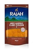 Rajah Mild Madras Currypulver – Aromatische Gewürzmischung mit milder...