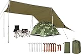 GEERTOP 17 × 10 ft große Camping Zelt Tarp Outdoor wasserdichte...