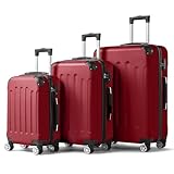 Karl home 3-teiliges Gepäck-Set Reise-Koffer mit rollenden Rädern,...