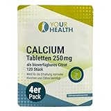 CALCIUM 250 mg, als bioverfügbares Citrat, vegan und frei von jeglichen...