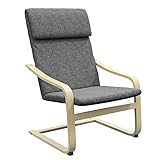 HOMCOM Relaxsessel, Ruhesessel, Relaxstuhl mit Leinenoptik, Schwingstuhl,...