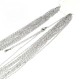 10 Stück Edelstahlkette Gold Silber Farbe Gliederkette DIY Ketten...